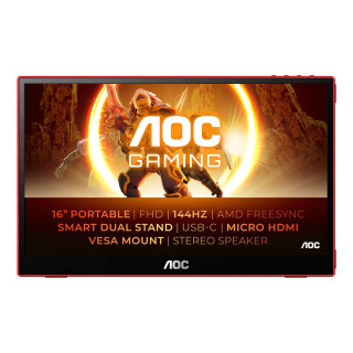 AOC 156  IPS 1920X1080 144HZ SPEAKERS MICROHDMIX1